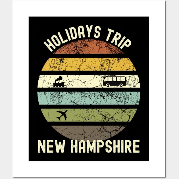 Holidays Trip To New Hampshire, Family Trip To New Hampshire, Road Trip to New Hampshire, Family Reunion in New Hampshire, Holidays in New Wall Art by DivShot 